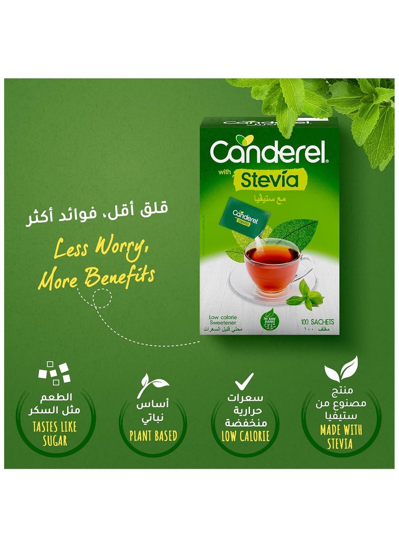 Canderel Stevia Sweetener 100 Sachet 200 G  - Image 2
