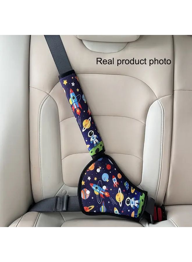 2 Adjustable Car Belts Colorful Planets With Anti Choking Pads And Secure Lock - Image 4