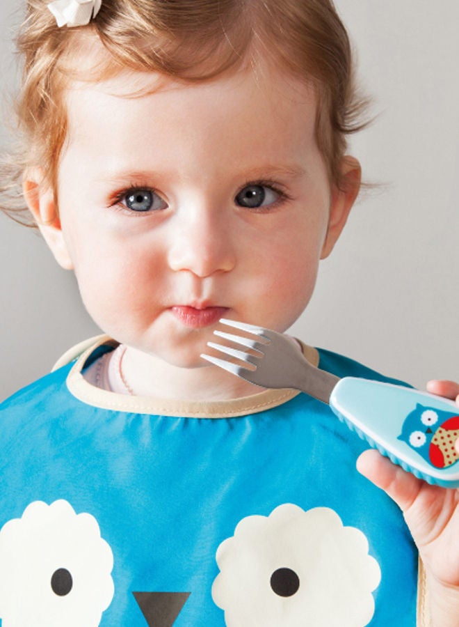 NIBEMINENT Zootensils Owl Baby Cutlery, Pack Of 2 - Multicolour - Image 4