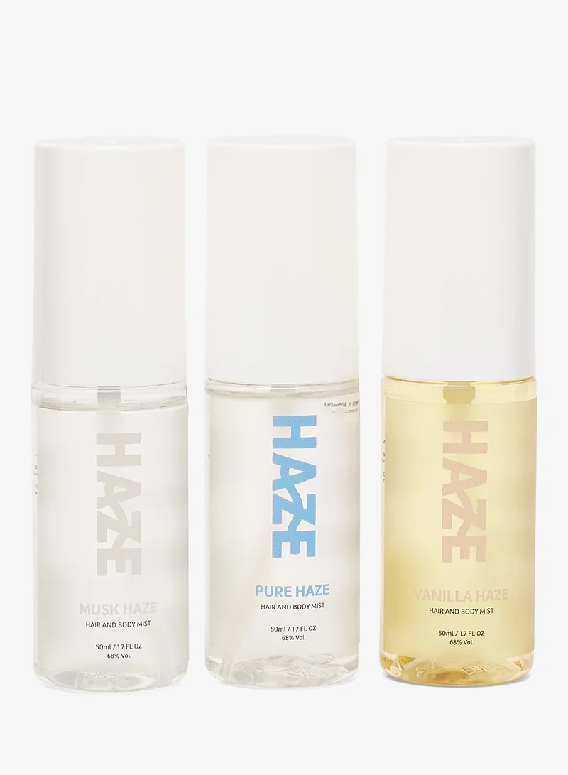 HAZE TRAVEL TRIO - HAIR & BODY MISTS