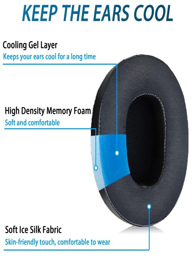 Niukeke Replacement Cooling-Gel Ear Pads for Skullcandy Crusher Wireless/Evo/ANC Hesh 3/EVO/ANC, Headphones Earpad Cushions, Headset Ear Covers Also Fit Skullcandy Venue Wireless Headphones-CG Black - Image 5