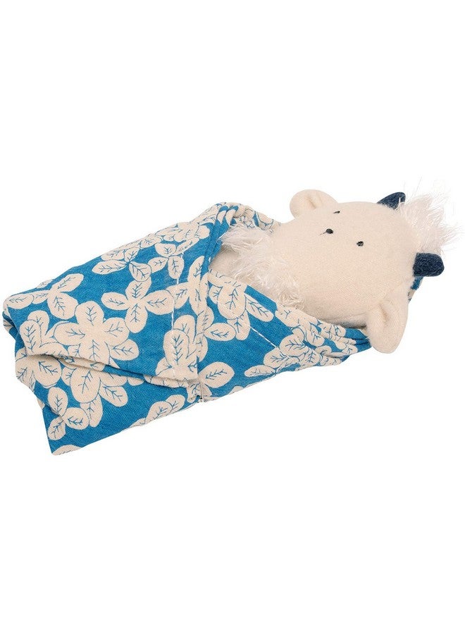 Manhattan Toy Manhattan Toy Embroidered Plush Goat Baby Rattle + Soft Cotton Burp Cloth, 16 x 16 Inches - Image 2
