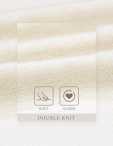 PULI Women's Elegant Shawl Wraps Soft Open Front Poncho Sweater for Spring Fall Winter ivory white - Image 3