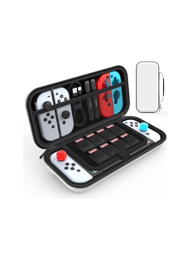 PROMASS Nintendo Switch Carrying Case Shockproof & Waterproof Hard Shell Nintendo Switch Travel Case for Console Joy-Cons Game Cards Cables etc Fit for Nintendo Switch/OLED/Lite Accessories Black Unisex,Black - Image 1