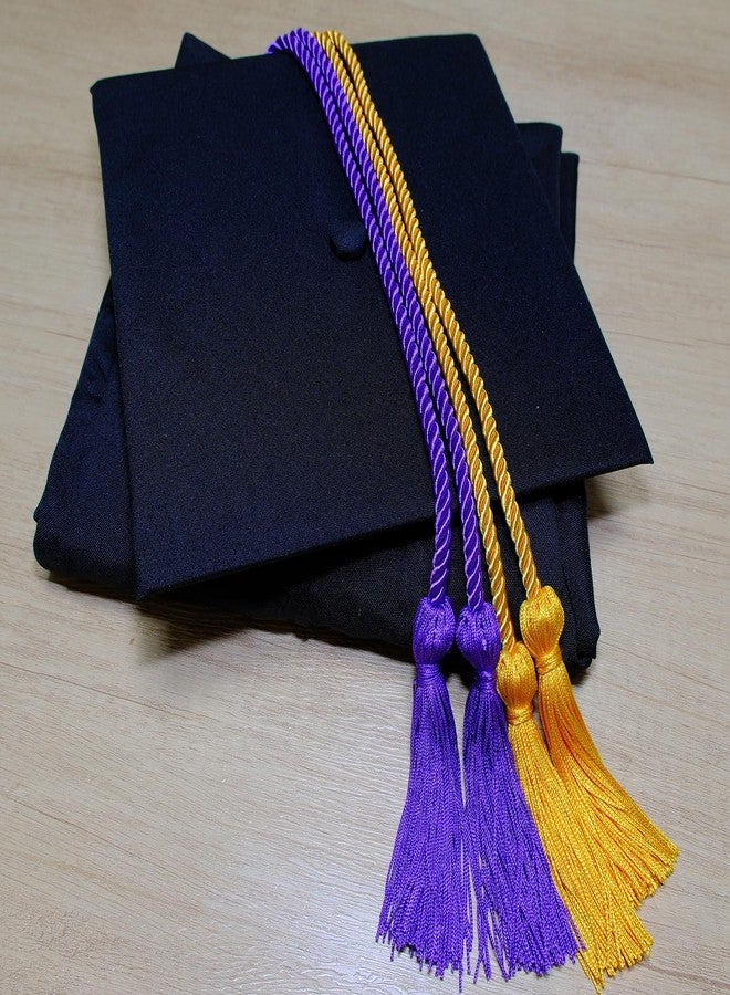 UIALECG Double Graduation Honor Cords - Purple and Gold,68" Long - Image 2