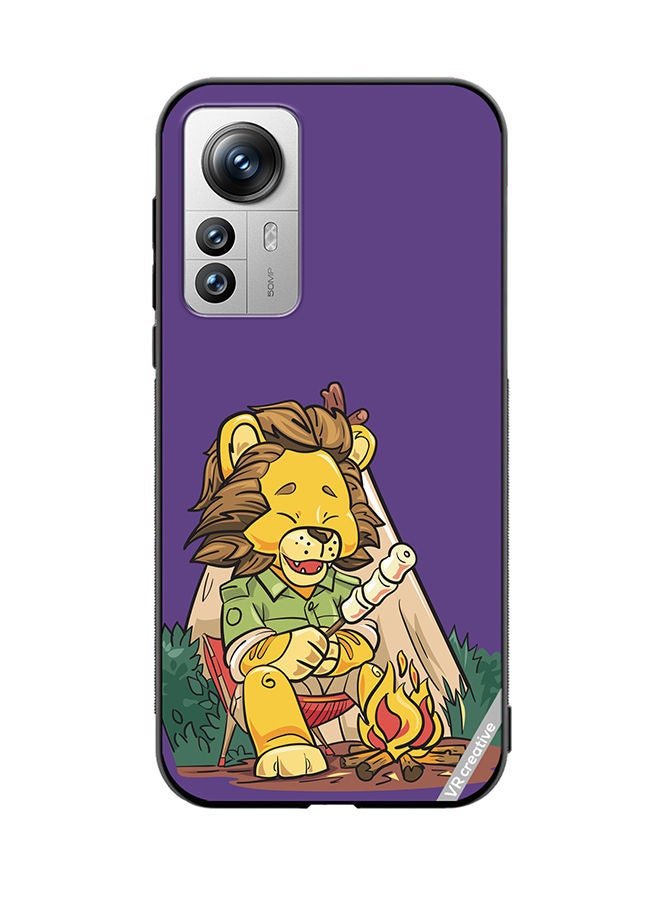 VR CREATIVE Protective Case Cover For Xiaomi 12X Lion Chilling Design Multicolour - Image 1