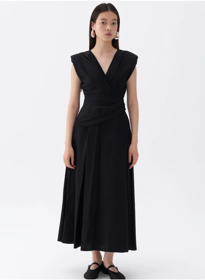 Nocturne Stone Embroidered Dress