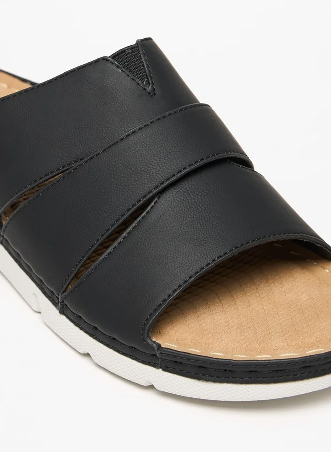 Flora Bella By Shoexpress Solid Slip-On Strap Sandals