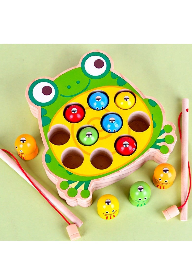 GULFLINK Fine Motor Skill Magnetic Wooden Fishing Gamefor Baby Green  - Image 2