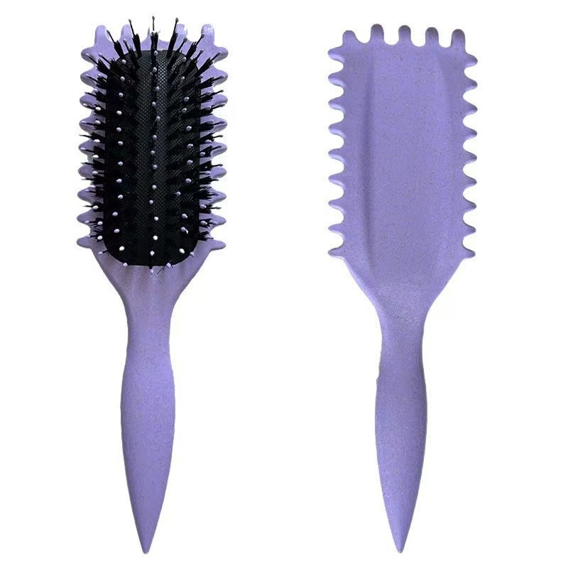 New Hot Sale Massage Air Cushion Bounce Style Curly Hair Comb Pig Mane Air Bag Hair Comb Big Wave Hair Comb Wholesale Violet (boxed) - Image 5