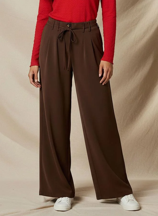2Xtremz 2Xtremz Mid-Rise Wide Leg Trousers