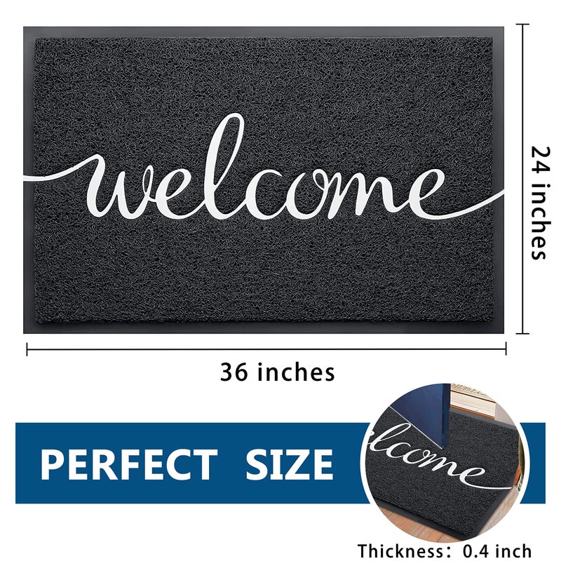 EARTHALL Funny Welcome Mats Outdoor, Front Door Mat for Outside Entry, Doormat Outside/Inside Entrance, Entry Door Rugs for Entryway Indoor, Outdoor Mats for Home Entrance, Front Porch Decor 36"x24" - Image 3