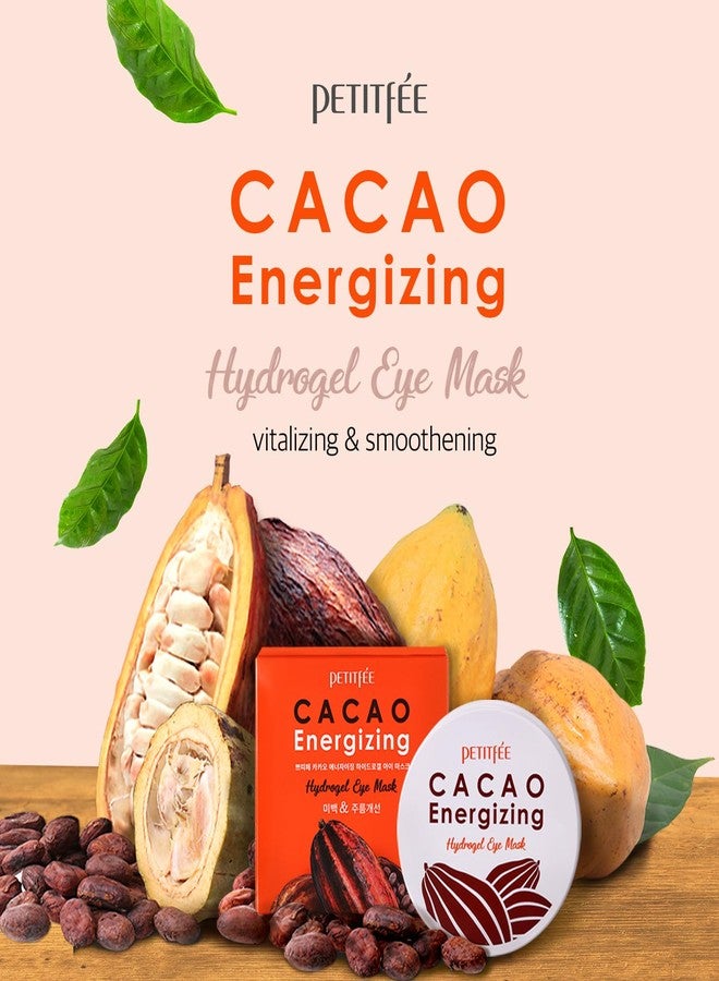 Petitfee Cacao Energizing Hydrogel Eye Mask 60ea (30pairs) - Nourishing Eye Patch with Cacao Seed Butter, Brazil Nut, Pine Nut, Macadamia, Revitalizes Under Eyes, Cooling, Firming, Hydrating Eye Care - Image 2