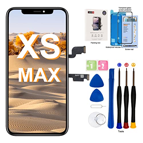 EFAITHFIX for iPhone Xs MAX LCD Screen Replacement 6.5 Inch Assembly Display 3D Touch Screen Digitizer with Repair Tools Kit Tempered Glass Waterproof Adhesive for A1921, A2101, A2102, A2103, A2104 - Image 1