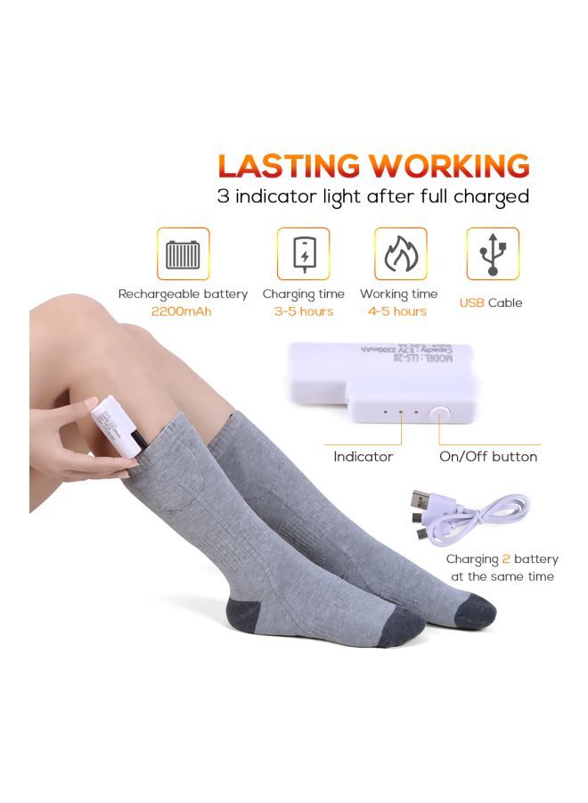 نيبمينينت Rechargeable Thermal Socks With Accessories Set One Size - Image 2