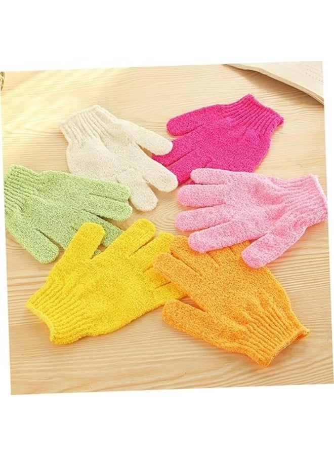 Exfoliating Gloves - Bamboo Exfoliating Gloves for Shower - Shower Loofah - Body Scrub for Bathroom - Removes Ingrown Hair and Dead Skin may vary color 1PC - Image 1