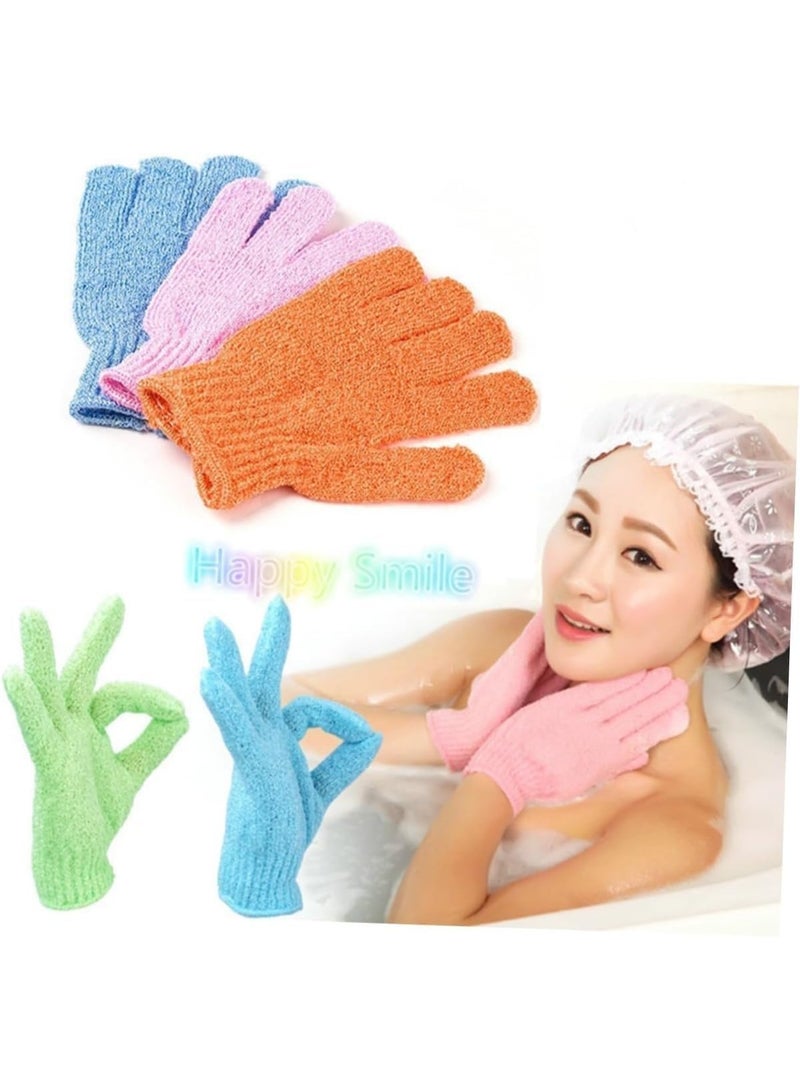 Exfoliating Gloves - Bamboo Exfoliating Gloves for Shower - Shower Loofah - Body Scrub for Bathroom - Removes Ingrown Hair and Dead Skin may vary color 1PC - Image 4