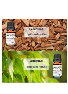 Pura d'or PURA D'OR ORGANIC Perfect10 Essential Oils Set - 10x 10mL Wood Box Aromatherapy Gift Set - 100% Pure Therapeutic Grade For Relaxation and Wellness (Lavender, Peppermint, Eucalyptus, Tea Tree and More)  - Image 2