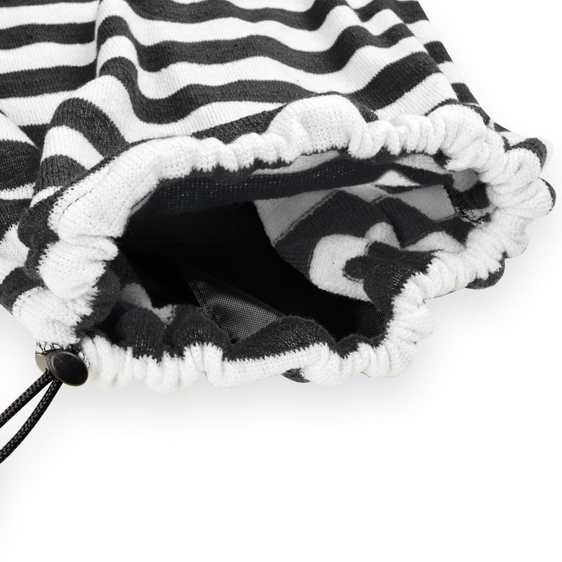 UCEDER Surfboard Sock Cover,Lightweight Stretch Board Bag for Sun Protection,Foldable Surfboard Sock Sleeve Perfect for Travel and Transportation(Black and White, 7'5") - Image 4