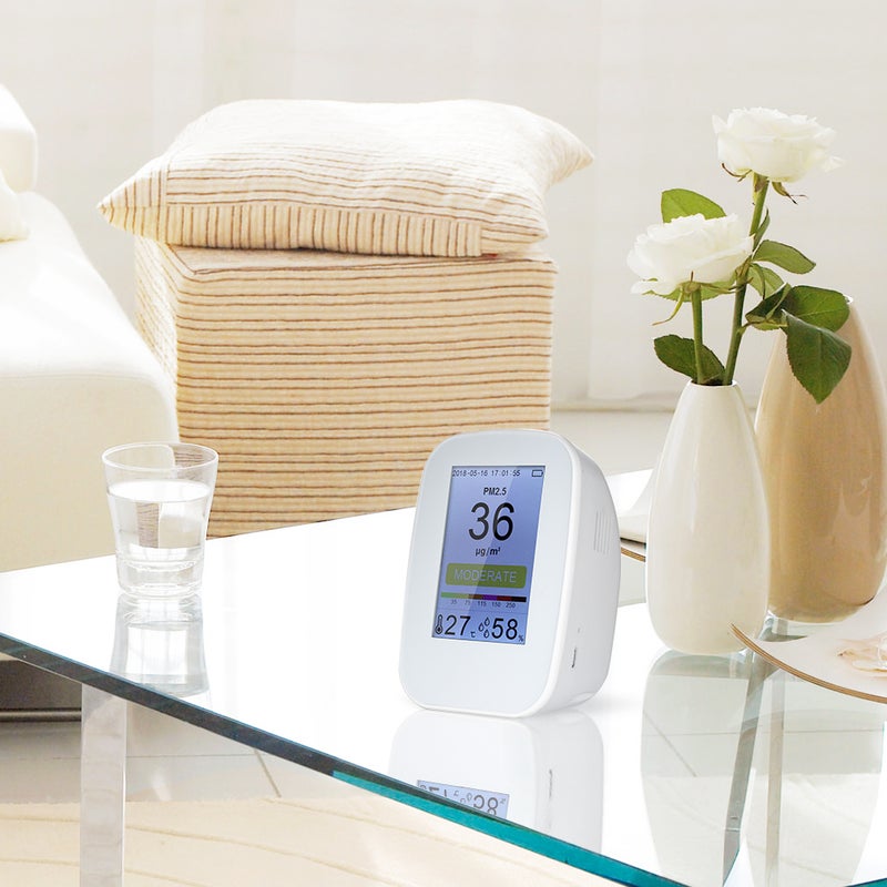 Portable Air Quality Detector Indoor/Outdoor Digital PM2.5 Formaldehyde Gas Monitor LCD HCHO & TVOC Tester Instrument Meter Air Analyzers with Rechargeable Battery - Image 5