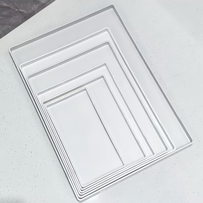 Large Black Plastic Tray Small Size Thickened Rectangular Storage Tray for Jewelry Bathroom Office Hotel Kitchen Fruit Snacks Microwave and Dishwasher Safe - Image 5