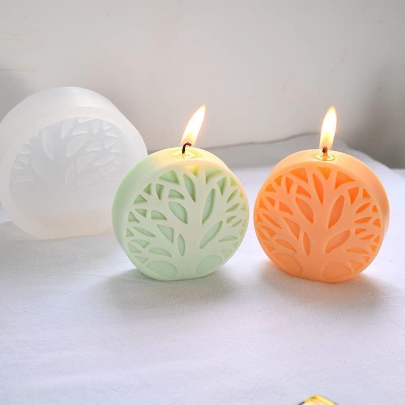 Skytail 3D Simple Tree of Life Candle Silicone Molds for Making Candle Resin Pillar Aromatherapy Gypsum Candles Wax Soap Flower Specimen Clay Craft Home Decor Epoxy Resin Mould - Image 3