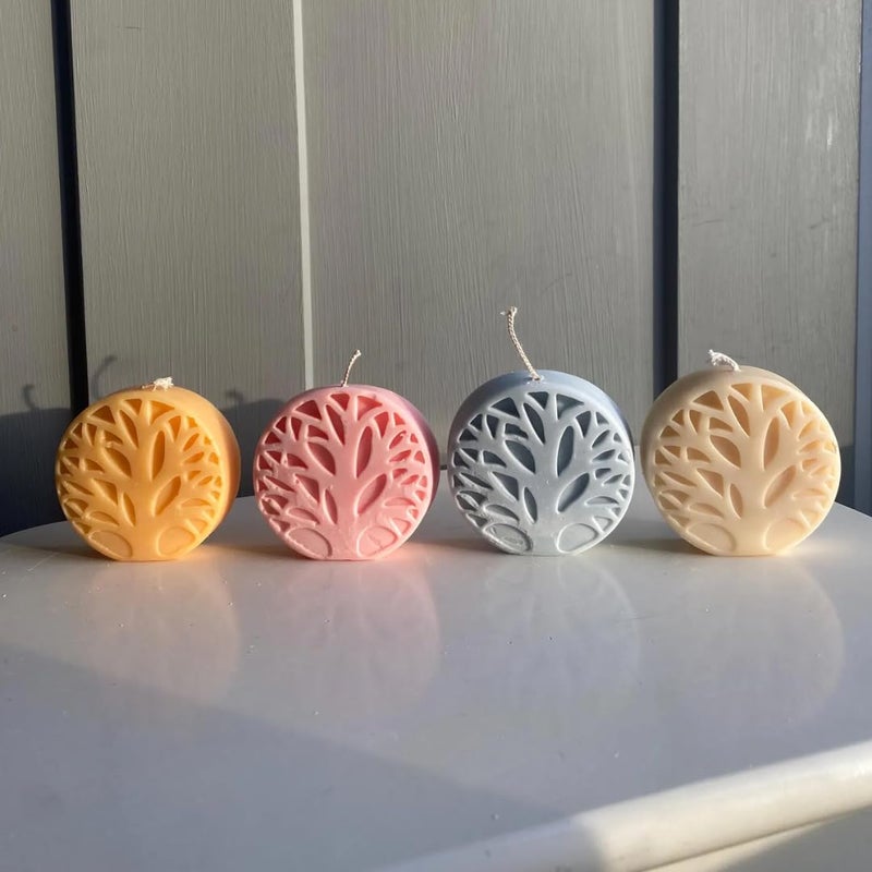 Skytail 3D Simple Tree of Life Candle Silicone Molds for Making Candle Resin Pillar Aromatherapy Gypsum Candles Wax Soap Flower Specimen Clay Craft Home Decor Epoxy Resin Mould - Image 5