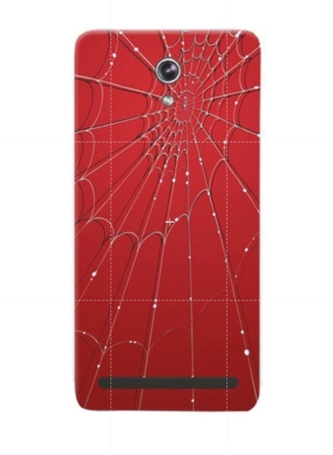 غطاء حماية واقٍ بنقش شبكة العنكبوت لهاتف أسوس زين فون 6 أحمر