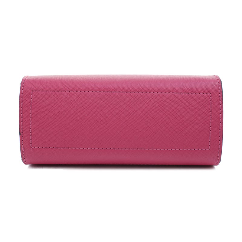 EVVE Women's Evening Bag Party Clutches Mini Satchel Purses Cocktail Prom Handbags with Chain and Lock |MAGENTA - Image 5