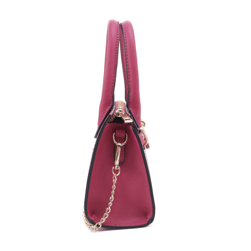 EVVE Women's Evening Bag Party Clutches Mini Satchel Purses Cocktail Prom Handbags with Chain and Lock |MAGENTA - Image 4