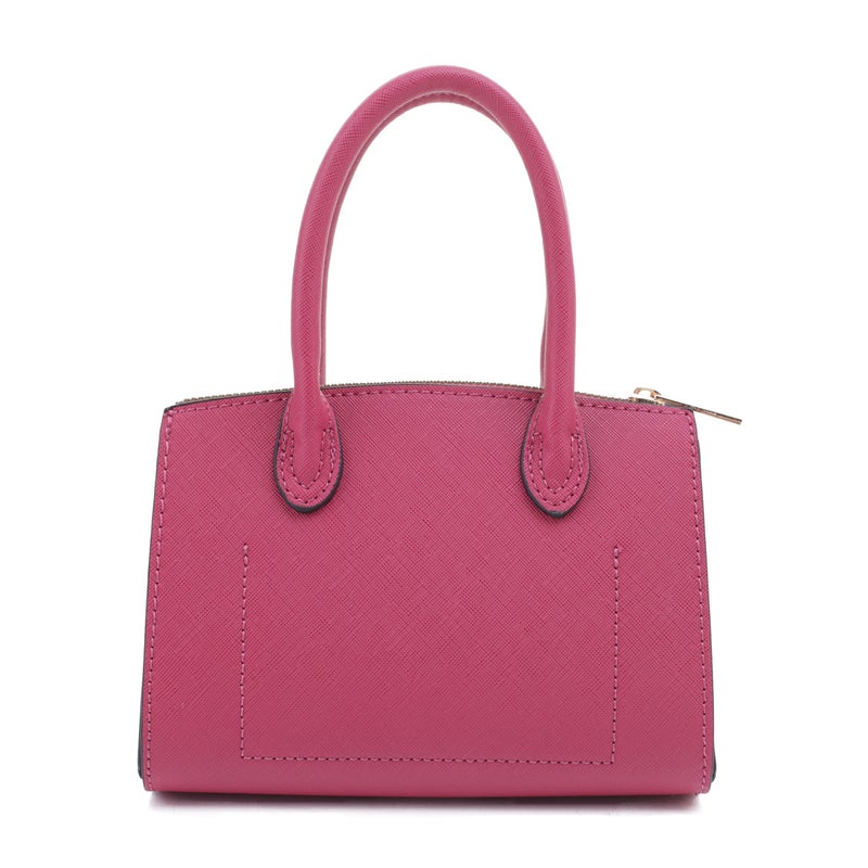 EVVE Women's Evening Bag Party Clutches Mini Satchel Purses Cocktail Prom Handbags with Chain and Lock |MAGENTA - Image 3