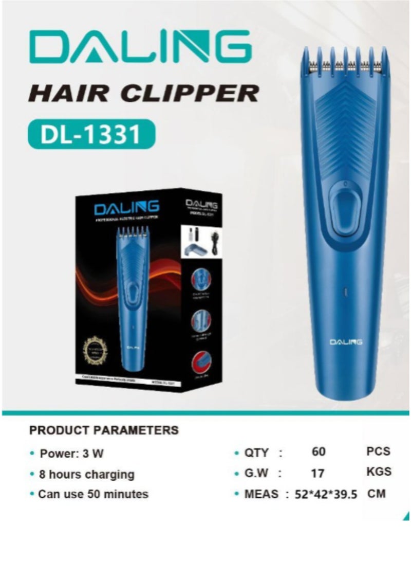 دالينغ ماكينة حلاقة شعر احترافية DALING DL-1331 – لاسلكية، قابلة لإعادة الشحن، بطارية ليثيوم، شفرات حادة، شحن USB - Image 5