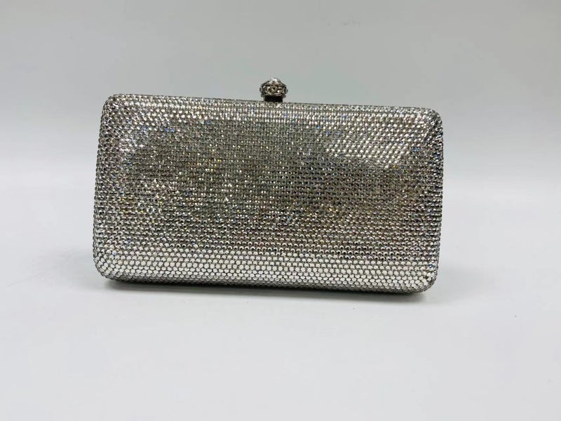 Handmade Diamond-Encrusted Dinner Bag Flats-Bottomed Full-Diamond Clutch Bag Daiwan Mermaid Factory Ordering Clutch Bag - Image 1