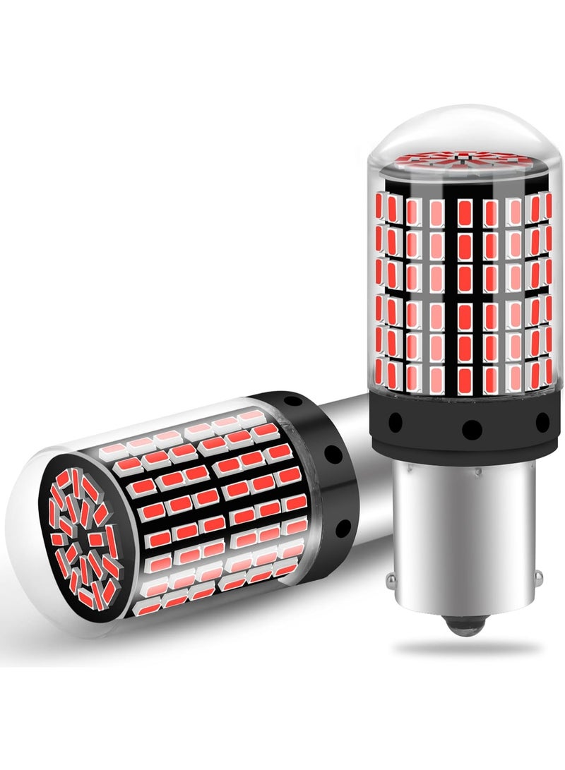 لمبات كهربائية ليد مطورة 1156 144/ BA15S أحمر لامع 440-SMD 500/LM فائقة السطوع بنسبة 1073 1003% 1073 1003 تستخدم لفوانيس الرجوع للخلف/خلفية/فرامل/إشارة الانعطاف/إضاءة نهارية من الشافعي، 2 قطعة - Image 1