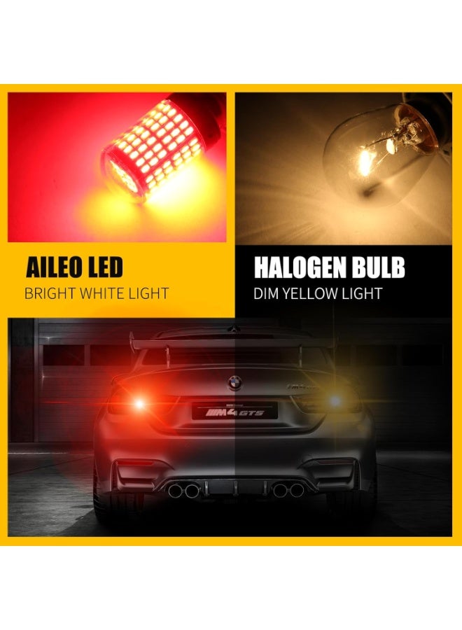 لمبات كهربائية ليد مطورة 1156 144/ BA15S أحمر لامع 440-SMD 500/LM فائقة السطوع بنسبة 1073 1003% 1073 1003 تستخدم لفوانيس الرجوع للخلف/خلفية/فرامل/إشارة الانعطاف/إضاءة نهارية من الشافعي، 2 قطعة - Image 5