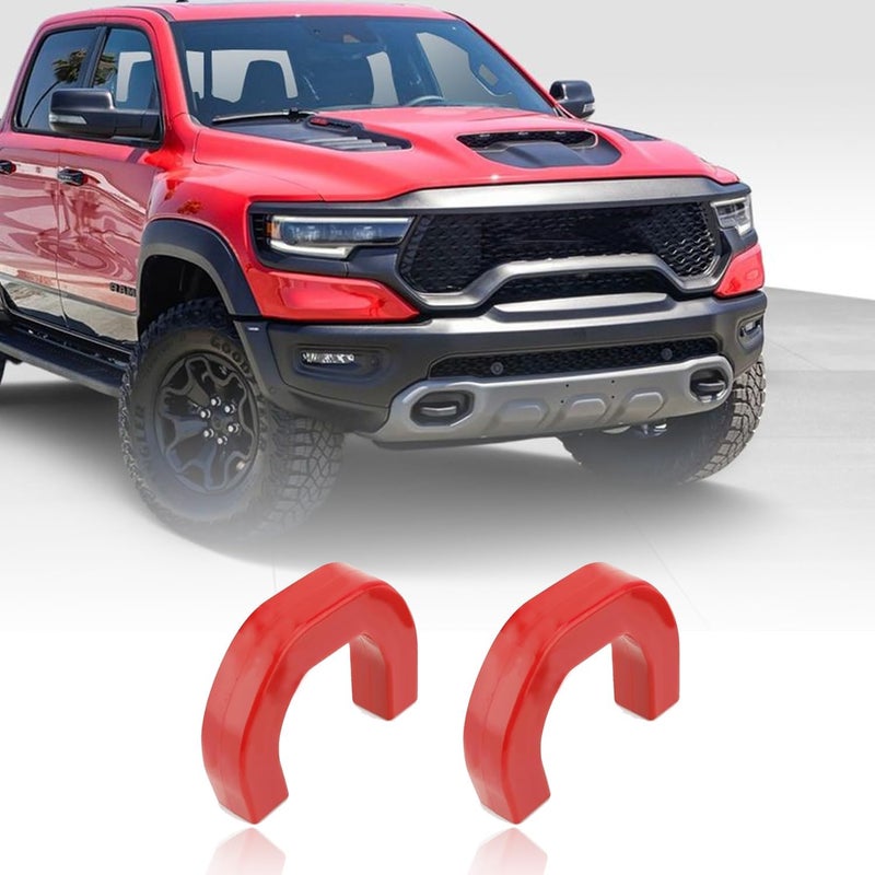 أغطية خطافات السحب لسيارة Ram 1500 2019-2024، غطاء المقدمة 2 قطعة خطافات سحب مخصصة للسيارة متوافقة مع ملحقات Dodge Ram 1500 2019-2024 (غير مناسبة لـ Ram 1500 Classic, Warlock, Ram 2500, Ram 3500) - Image 1