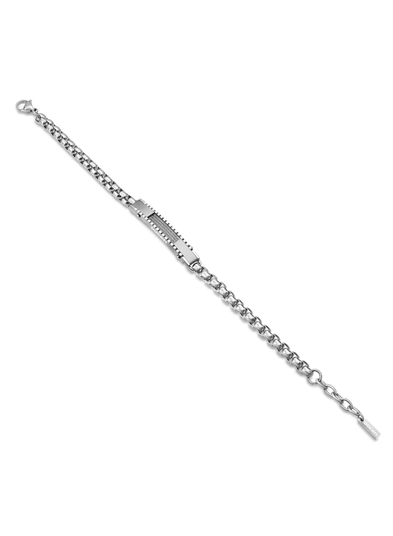 Ducati Corse Turbo Silver Stainless Steel Bracelet for Men 210mm