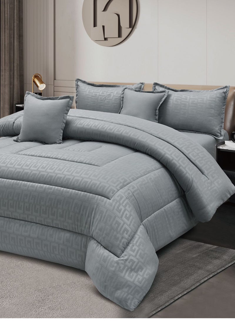 MingLi Double-sided comforter set, consisting of 6 pieces, made of microfiber - size 250 x 230 cm - Image 3
