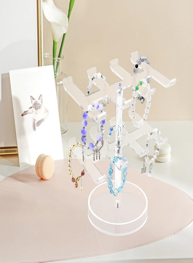 Bigfety Bracelet Holder Organizer, 2 Tier Acrylic Bracelet Display Stand for Women - Image 4