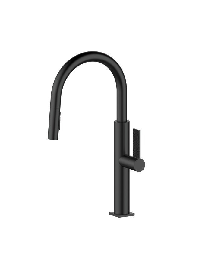 CM XD-1609 Pull out Black Mixer Matt Finish - Image 1
