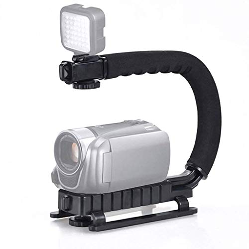 VIBLITZ® Universal Stabilizer C-Shape Bracket Video Handheld Grip for DSLR DV Camera (Black) - Image 4