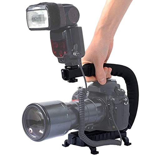 VIBLITZ® Universal Stabilizer C-Shape Bracket Video Handheld Grip for DSLR DV Camera (Black) - Image 5