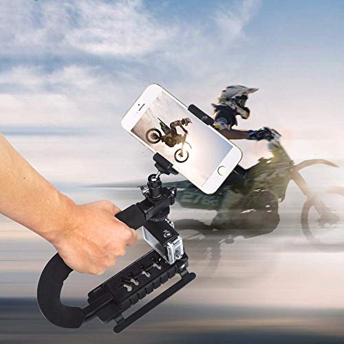 VIBLITZ® Universal Stabilizer C-Shape Bracket Video Handheld Grip for DSLR DV Camera (Black) - Image 2