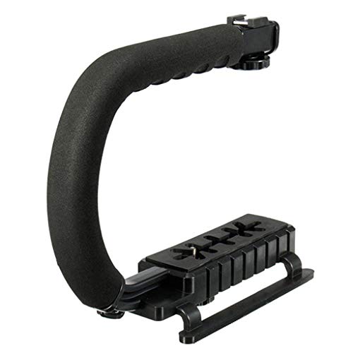 VIBLITZ® Universal Stabilizer C-Shape Bracket Video Handheld Grip for DSLR DV Camera (Black) - Image 1