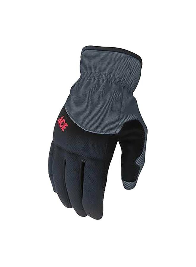 ACE High-Quality Comfortable Firm Grip Thumb Patch Utility Gloves Black X-Large 53653-23 - Image 1