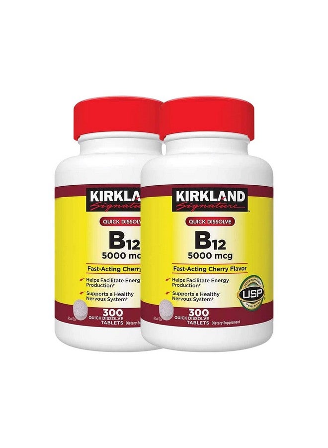 Kirkland Signature B-12 5000 mcg, 300 Tablets (2 Pack) - Image 1