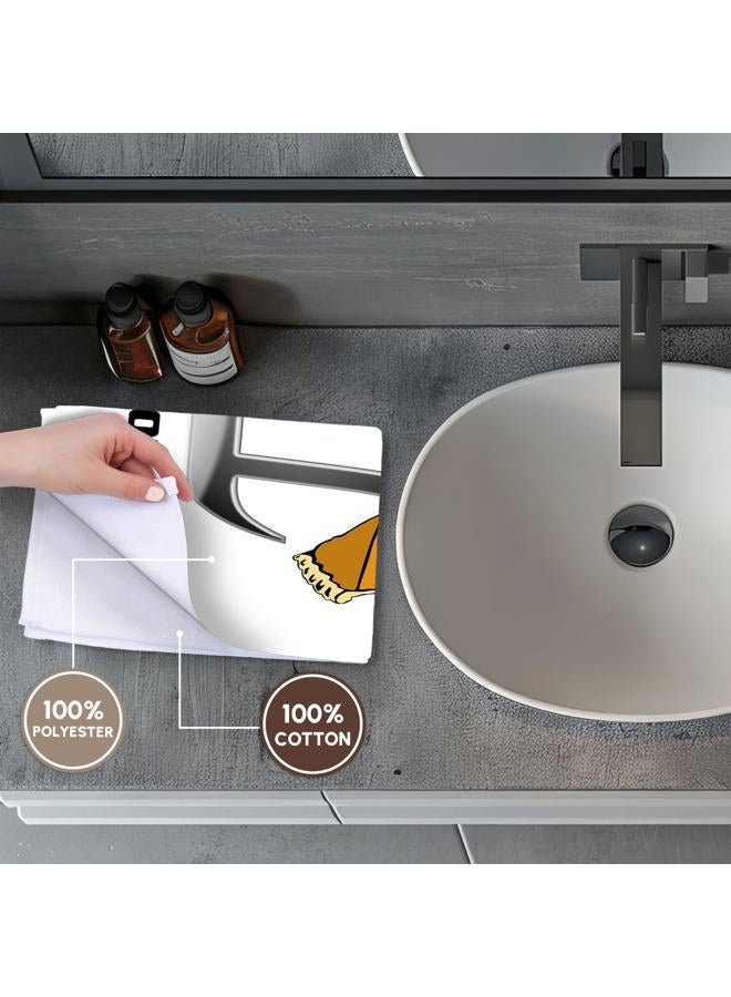 3DROSE 3D Rose Image of I Love Pumpkin Pie with Math Symbol Hand Towel, 15" x 22", Multicolor - Image 4