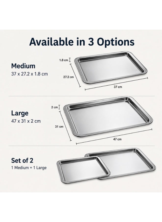 Blackstone Non Stick Cookie Sheet Baking Pan Tray, Rectangle (SET OF 2) - Image 5