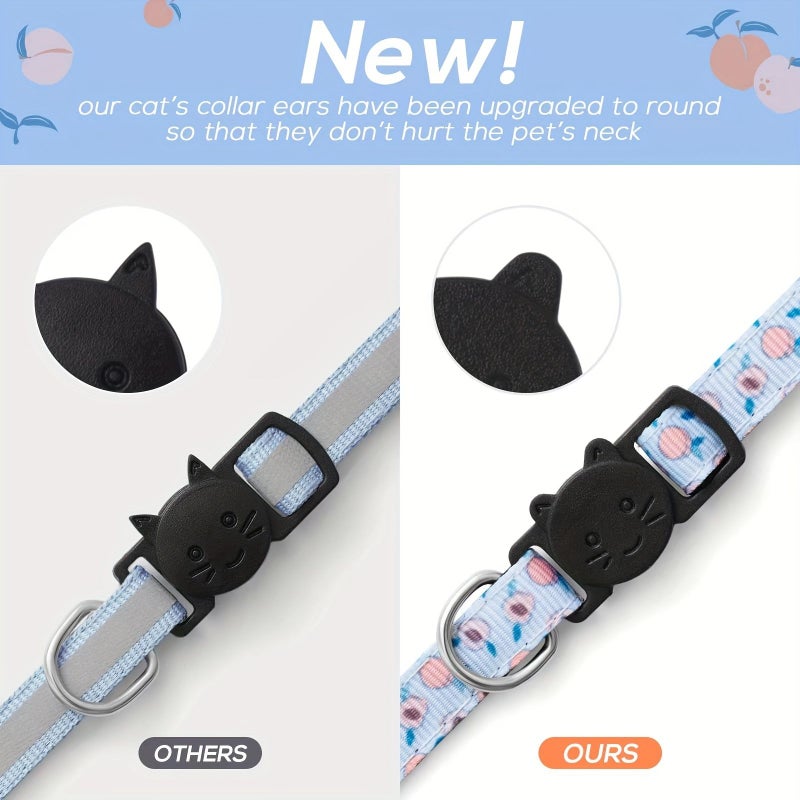Sky Blue Cute Cat Collars with Bells Adjustable Nylon for Gift Boys Girls - Image 4