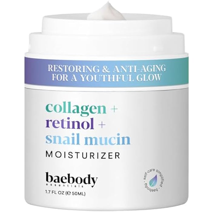 Baebody Collagen Retinol Snail Mucin Face Moisturizer with Hyaluronic Acid, Anti-Aging Face Cream for Fine Lines and Wrinkles, Anti-Wrinkle Cream for Face (1.7 fl oz) - Image 1